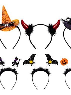 YoleShy Halloween Headbands for Women Adults, 6 Pack, One Size Fits All